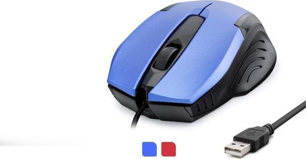 Kablolu Mouse 800 DPI 140 Cm Mavi Kırmızı HDX3254 - Image 1