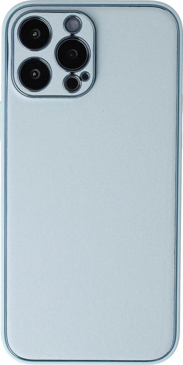 iPhone 13 Pro Kılıf Coco Deri Silikon Kapak - Turkuaz - Image 1