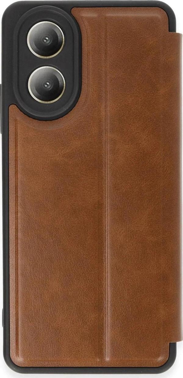 Oppo A38 Kılıf Flip Cover - Taba - Image 1
