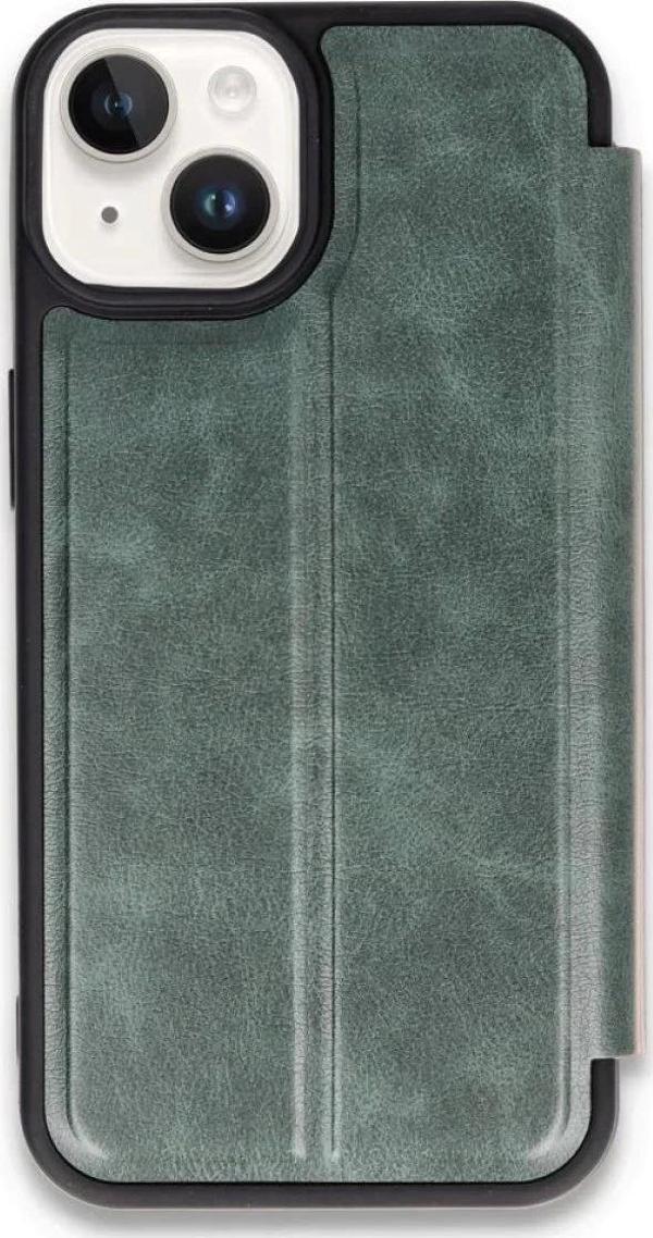 iPhone 15 Kılıf Flip Cover - Koyu Yeşil - Image 1
