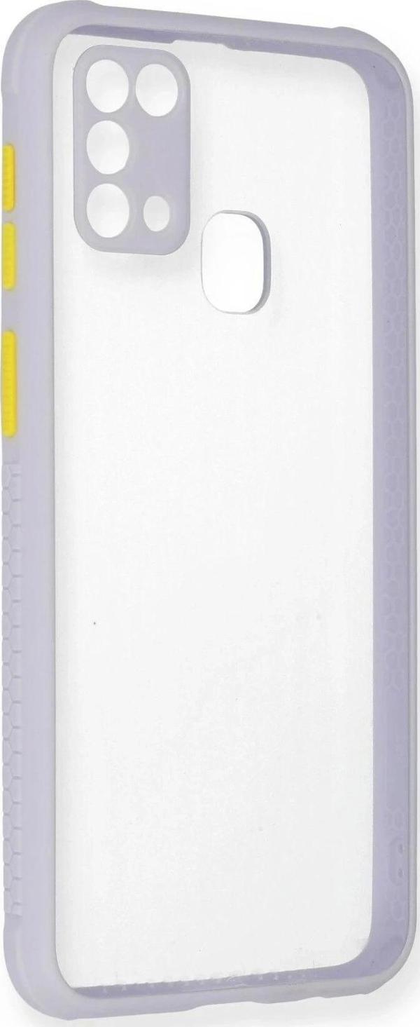 Samsung Galaxy M31 Kılıf Miami Şeffaf Silikon - Lila - Image 1