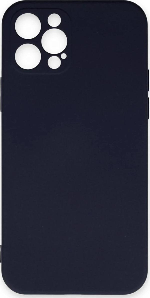iPhone 12 Pro Max Kılıf Nano içi Kadife Silikon - Lacivert - Image 1