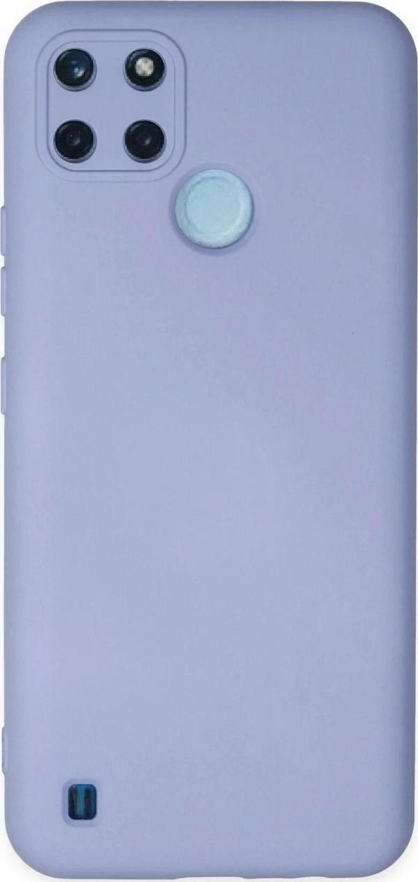 Realme C25Y Kılıf Nano içi Kadife Silikon - Lila - Image 1