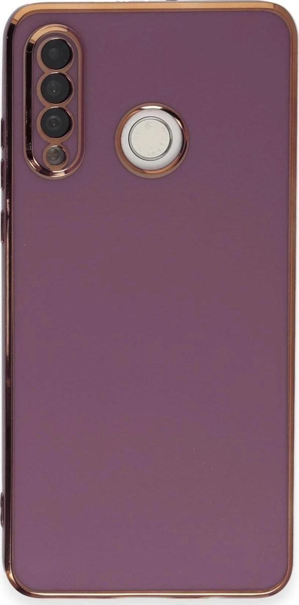 Huawei P30 Lite Kılıf Volet Silikon - Mor - Image 1