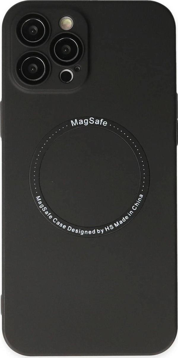 iPhone 12 Pro Max Kılıf Jack Magneticsafe Lens Silikon - Siyah - Image 1