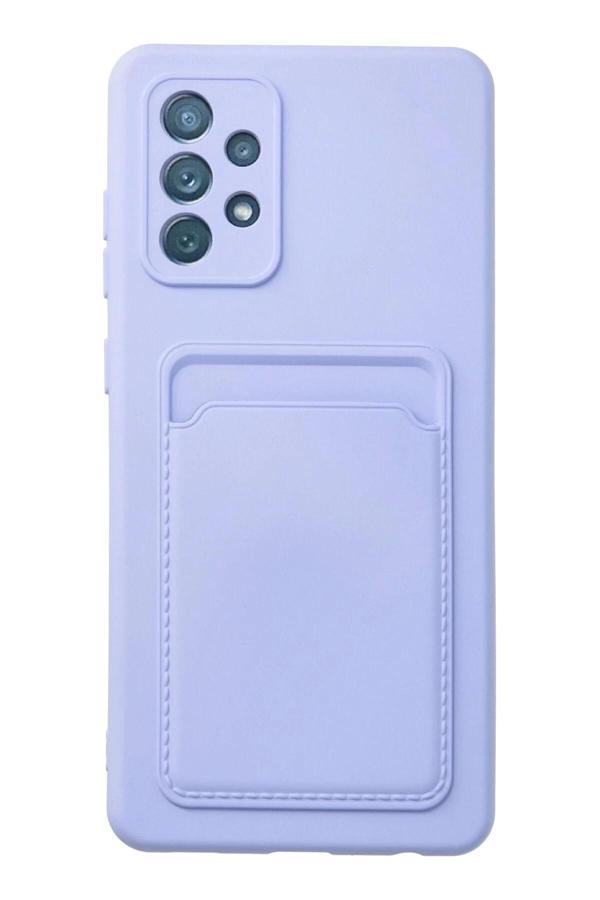Samsung Galaxy A33 5G Kılıf Kelvin Kartvizitli Silikon - Lila - Image 1