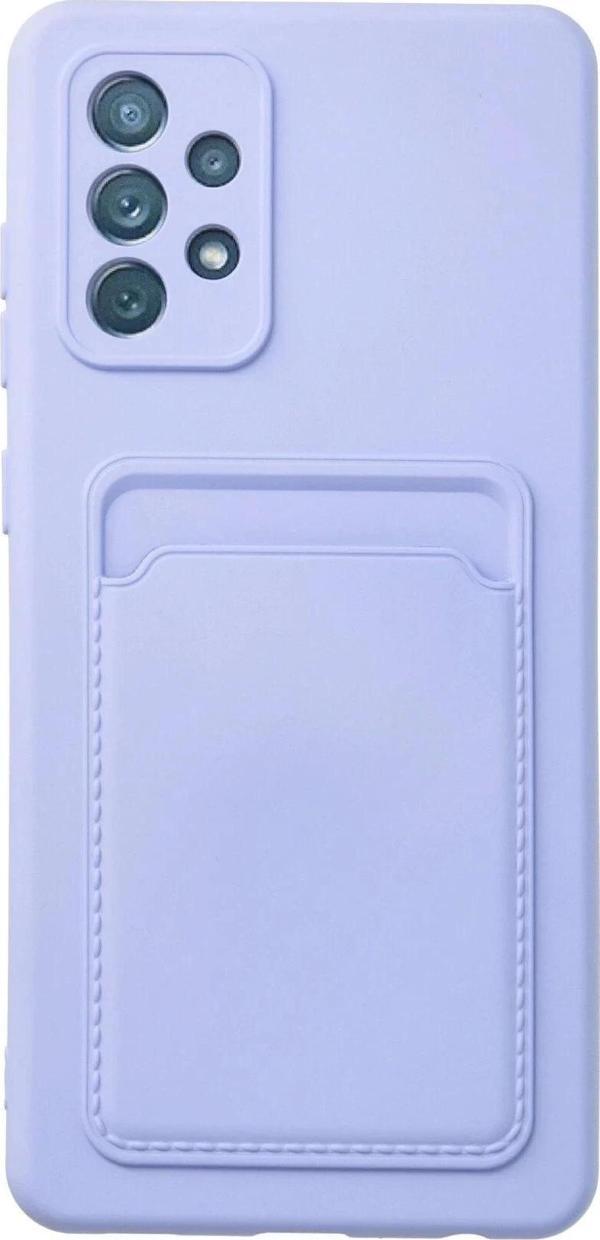 Samsung Galaxy A33 5G Kılıf Kelvin Kartvizitli Silikon - Lila - Image 1