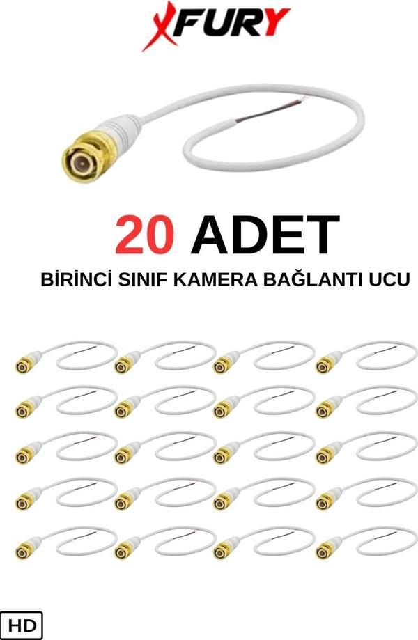 FURY 20 Adet A Kalite Kablolu Hazır BNC Kablolu Konnektör - Image 1
