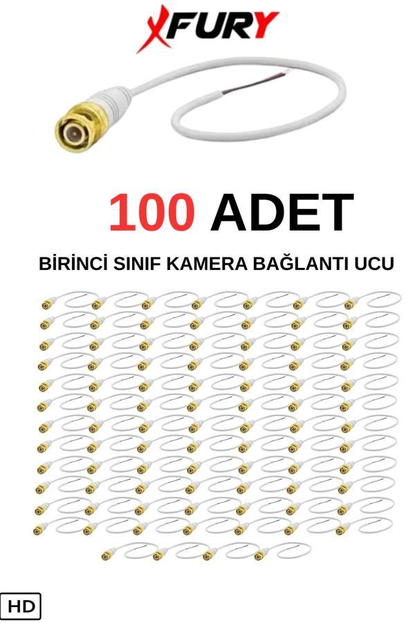 FURY 100 Adet A Kalite Kablolu Hazır BNC Kablolu Konnektör - Image 1