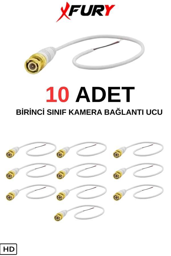 FURY 10 Adet A Kalite Kablolu Hazır BNC Kablolu Konnektör - Image 1