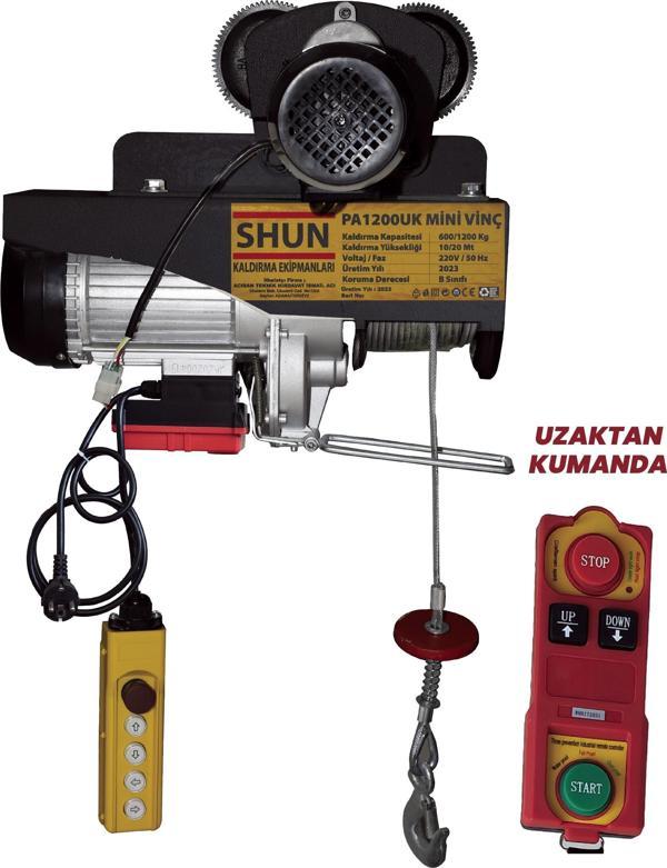 Shun 600/1200 Şaryolu 4 Hareketli Uzaktan Kumandalı Elektrikli Vinç - Image 1