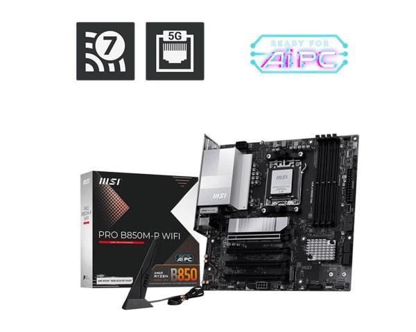 MSI PRO B850M-P WIFI7 DDR5 AMD B850 AM5 Soket DDR5 8200+(OC)MHz mATX Anakart - Image 1