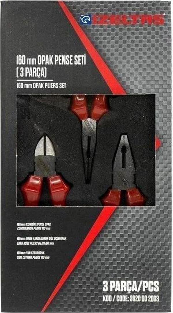 İzeltaş Opak Pense Seti 160mm (3 Parca) - Image 1