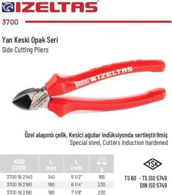 İzeltaş Yan Keski Opak Seri 180 mm - Image 1