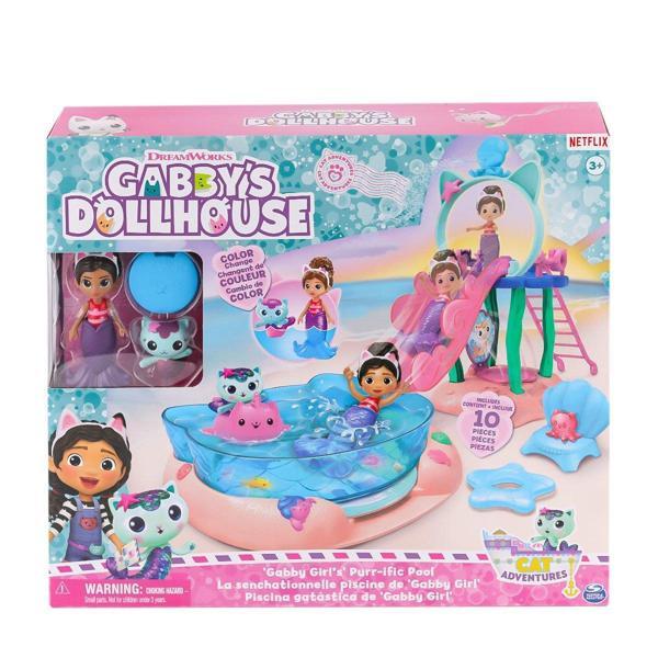 Lisanslı Gabby’s Dollhouse Gabby ve Mercat Havuz Oyun Seti  - Image 1