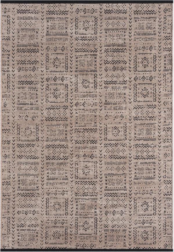 Gaia Bej Halı Yıkanabilir Kaymaz Taban Şönil Kilim Dokuma Pamuk Taban Kilim 10352 - Image 1