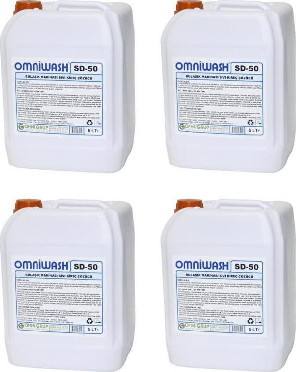 Omniwash SD-50 Bulaşık Makinesi Sıvı Kireç Çözücü 5000 ml 4 Adet - Image 1