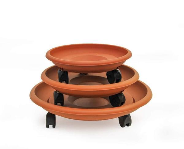 Omnipazar SO- Tekerlekli Saksı Tabağı Kiremit 3 Boy - Image 1