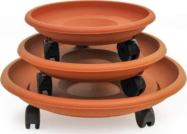Omnipazar SO- Tekerlekli Saksı Tabağı Kiremit 3 Boy - Image 1