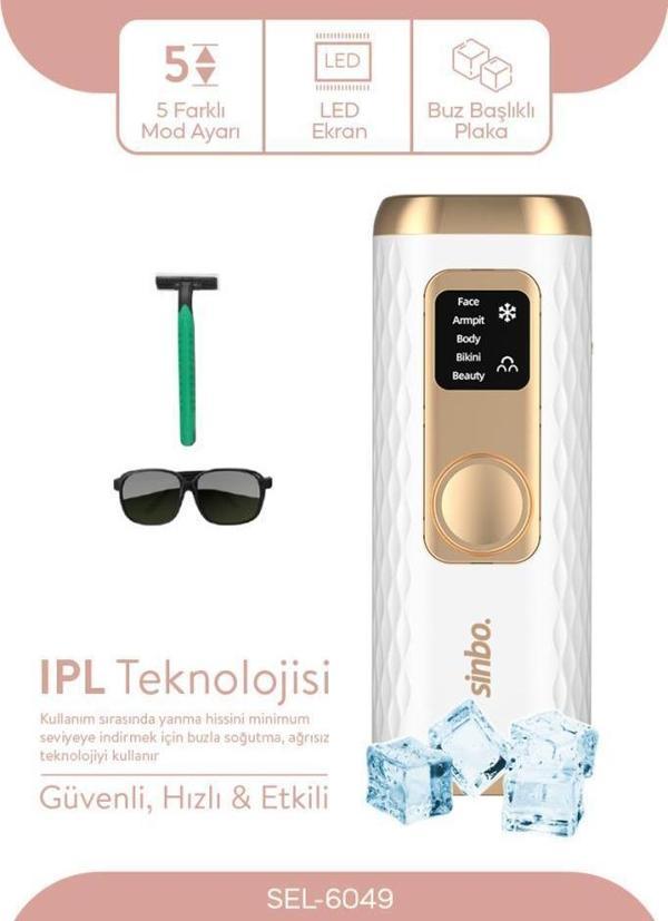 Sinbo Sel-6049 IPL Epilasyon Cihazı Hassas Ciltler İçin Özel Gri - Image 1
