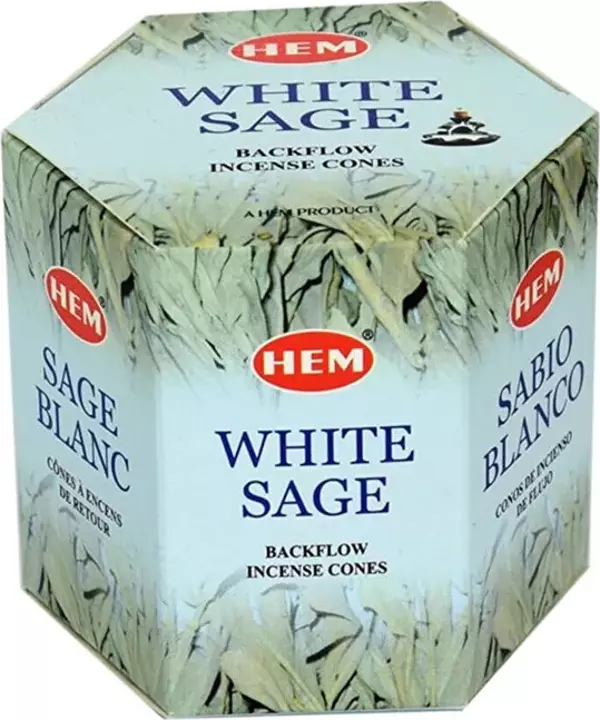 Hem Geri Akışlı Şelale Tütsü Konileri Adaçayı Aromalı 40 Adet - Image 1