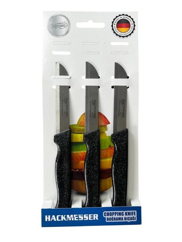 S4 Meyve Sebze Bıçağı Tırtıklı  Solingen Siyah - Image 1