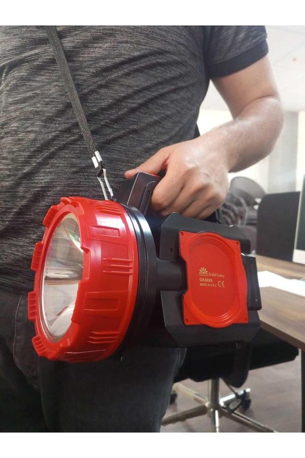 GK6689 Uzun Menzilli 10W LED Projektör El Feneri – 8000mAh Şarjlı - Image 1