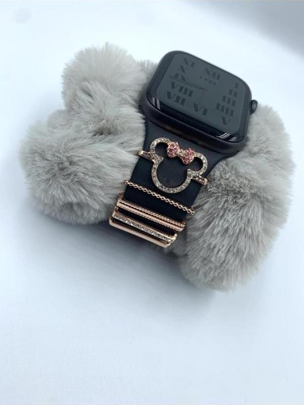 Apple Watch Uyumlu Kordon Aksesuarı Mom Charm Seti Gold - Image 1
