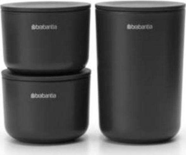 Brabantia Renew Dark Grey 3lü Kapaklı Plastik Düzenleyici - Image 1