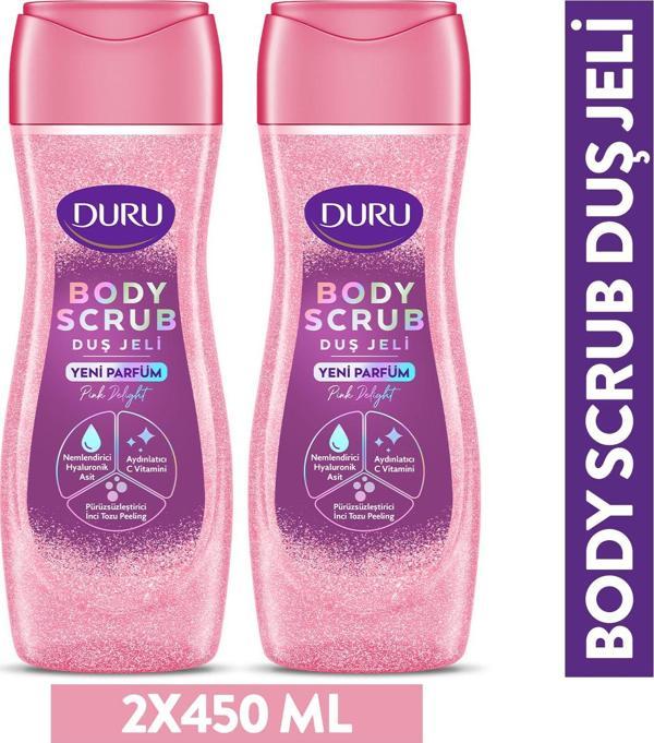 DURU BODY SCRUB PINK DELIGHT DUŞ JELİ 2X450 ML - Image 1