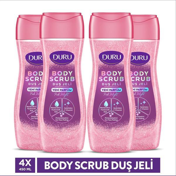 DURU BODY SCRUB PINK DELIGHT DUŞ JELİ 4X450 ML - Image 1