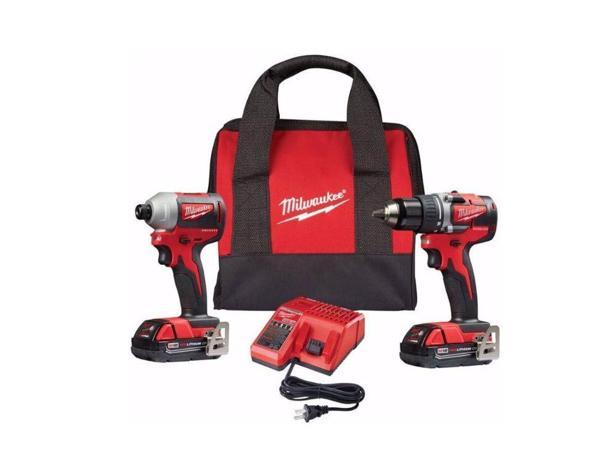 Milwaukee 2892-22CT M18 Fırçasız 2'li Akülü Matkap ve Vidalama Set - Image 1