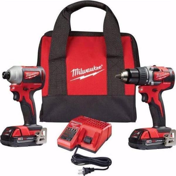Milwaukee 2892-22CT M18 Fırçasız 2'li Akülü Matkap ve Vidalama Set - Image 1