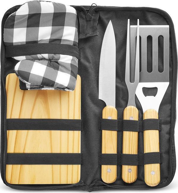 Karaca Taşınabilir 6 Parça Barbekü/Mangal Seti Gri - Image 1