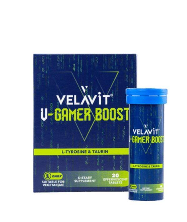 V-Gamer Boost L-tirozin, Taurin ve Ginseng İçeren Takviye Edici Gıda - Image 1
