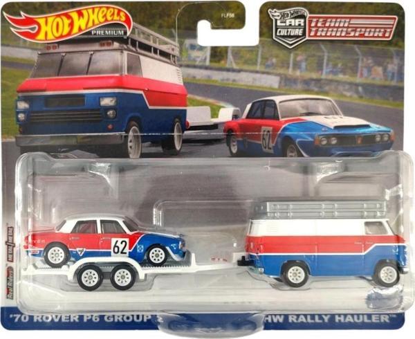 Hot Wheels Premium HKF45 Team Transport '70 Rover P6 Group 2 / HW Rally Hauler (#55) - Image 1