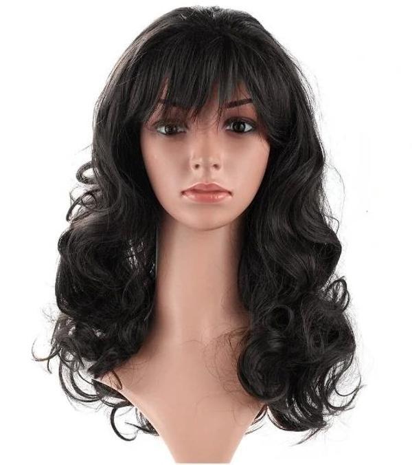 Nessiworld Siyah Renk Dalgalı Uzun Parti Peruğu 55 cm - Image 1