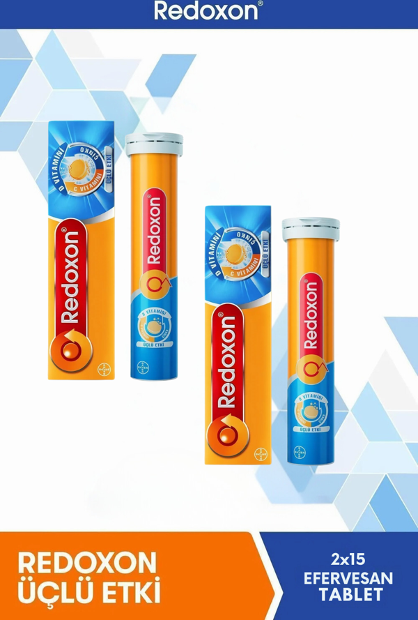 Redoxon Üçlü Etki 15 Efervesan Tablet 2'li Paket - Image 1