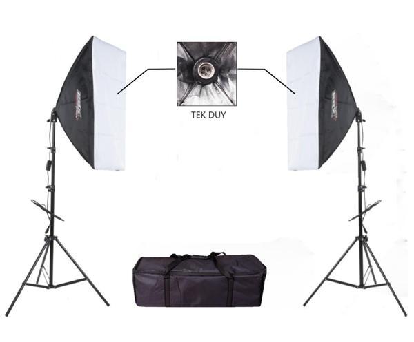 PDX 50x70cm Softbox, Tek Duylu, Ayaklı Set - Image 1
