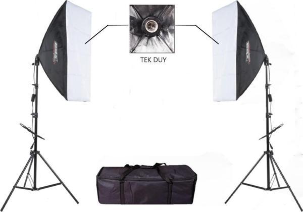 PDX 50x70cm Softbox, Tek Duylu, Ayaklı Set - Image 1