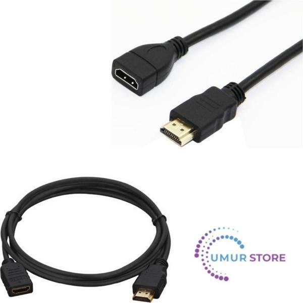 HDMI Kablo Erkek Dişi Gold Uçlu 25 cm Uzatma - Image 1