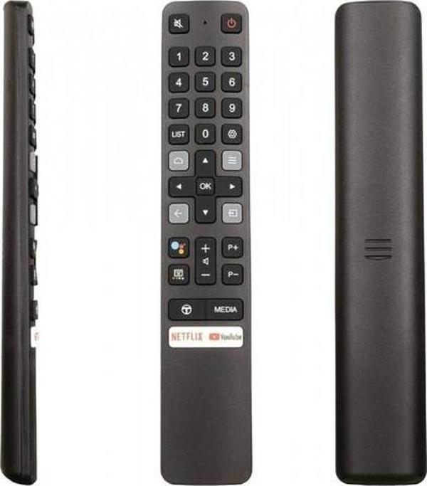TCL Weko Tcl Kl RC901V Netflıx-Youtube Tuşlu Ses Komutlu LCD LED Tv Kumandası Siyah - Beyaz - Image 1