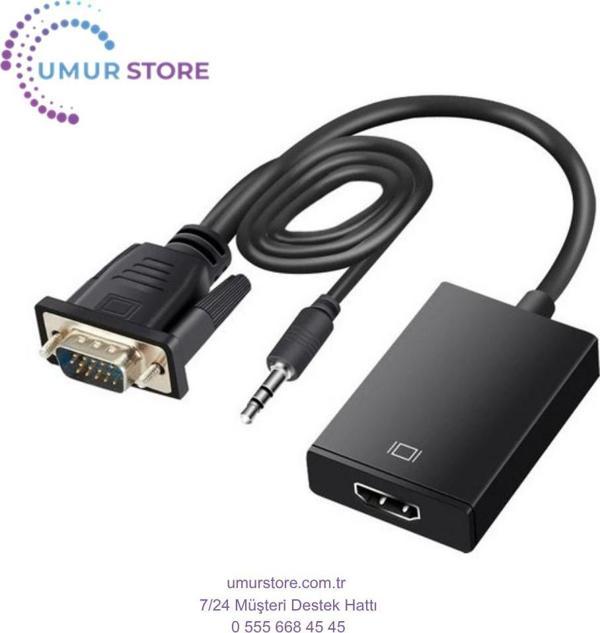 VGA To HDMI Çevirici VGA + Audio To HDMI Converter - Image 1
