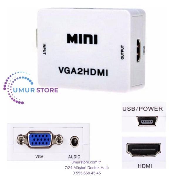 Vga To Hdmi Çevirici Dönüştürücü Adaptör - Image 1