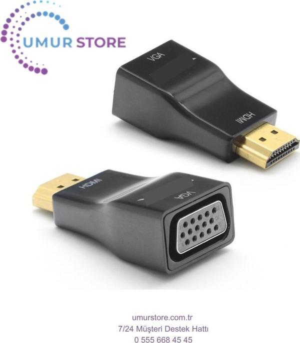 HDMI to VGA Dijital - Analog, Full HD, Altın Uçlu, Tak Çalıştır, Mini Dönüştürücü - Image 1