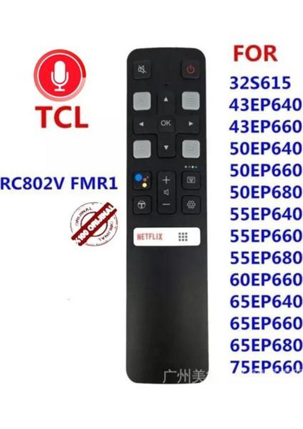 TCL Rc 802V Fmr1 50 - 55" Ses Komut Özellikli Akıllı Anroid Lcd-Led Tv Kumanda TCL108 - Image 1