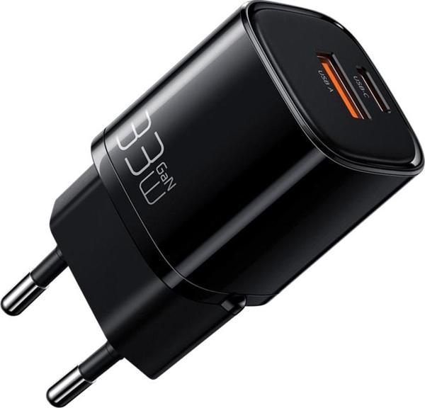 Mcdodo Ch-0151 33w Gan Pd 1xusb 1xtype-c Girişli Mini Hızlı Şarj Adaptörü-siyah - Image 1