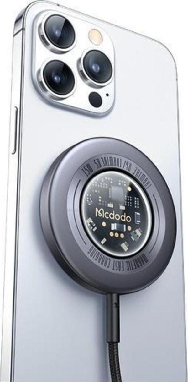 Mcdodo Ch-2330 15w Magsafe Hızlı Şarj Cihazı - Koyu Gri - Image 1