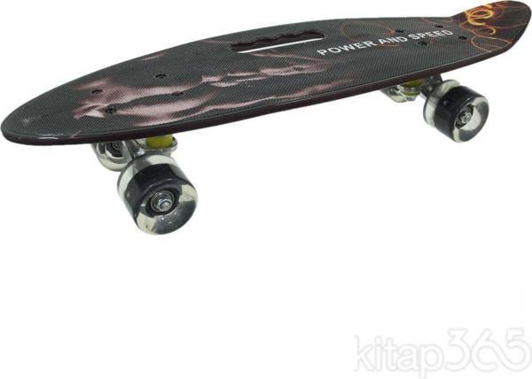 885 Desenli Orta Boy Işıklı Kaykay 60 cm - Image 1