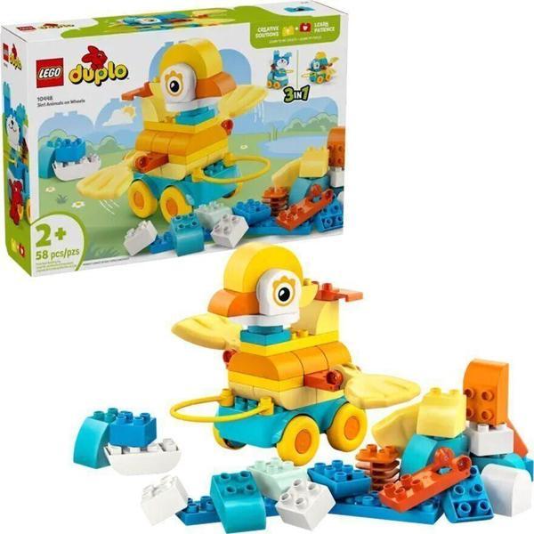 10448  3'ü1 Arada Tekerlekli Hayvanlar 58 parça +2 yaş - Image 1